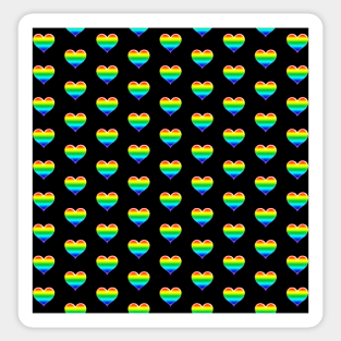 Rainbow Heart Emoji Pattern | Pop Art Sticker